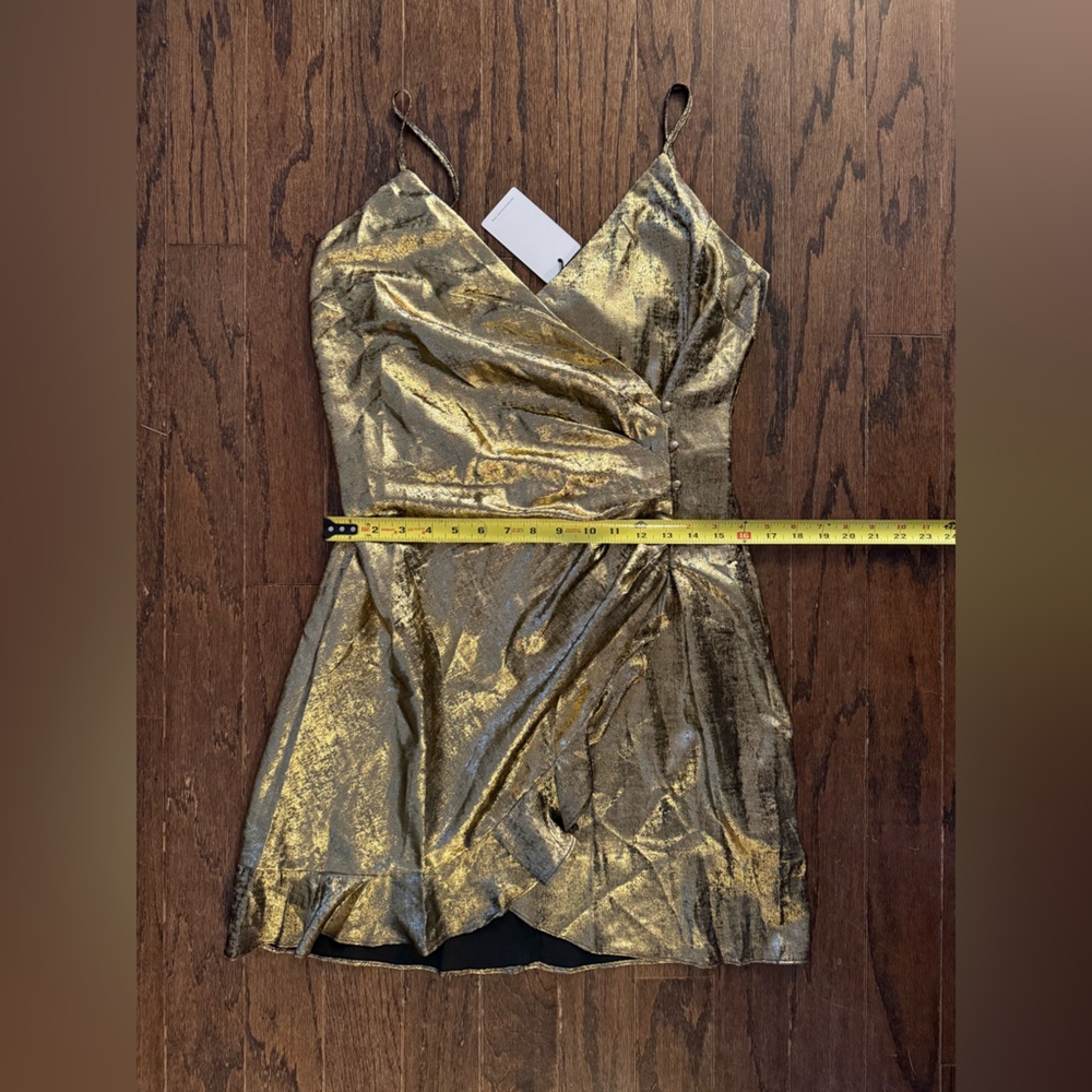 NWT Holiday Gold mini dress size medium - Picture 11 of 12